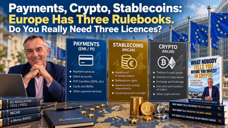 EMI, MiCA and Stablecoin Licences in Europe: Three Regimes, and What PSD3 Changes