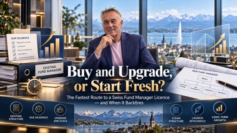 Buy and Upgrade, or Start Fresh? The Fastest Route to a Swiss Fund Manager Licence, and When It Backfires