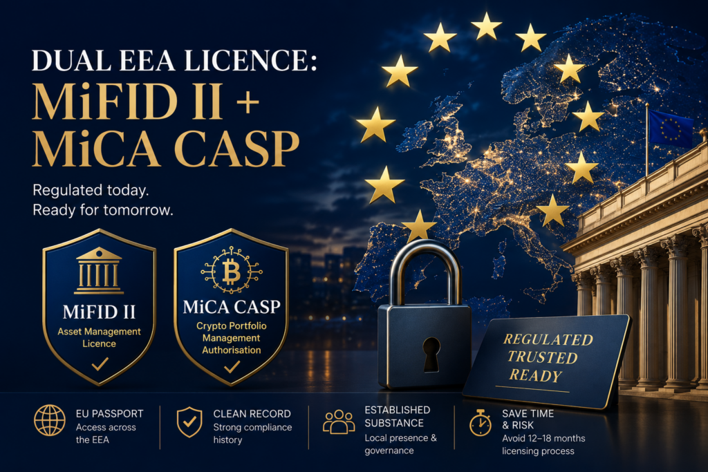 Dual EEA Licence MiFID II MiCA CASP
