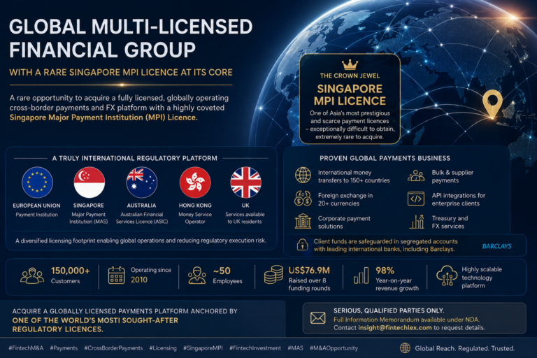 Multi-Licensed Financial Group with Singapore MPI Licence