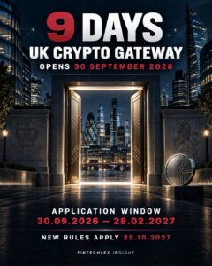 The UK Crypto Gateway Opens on 30 September: Who Must Apply, and by When
