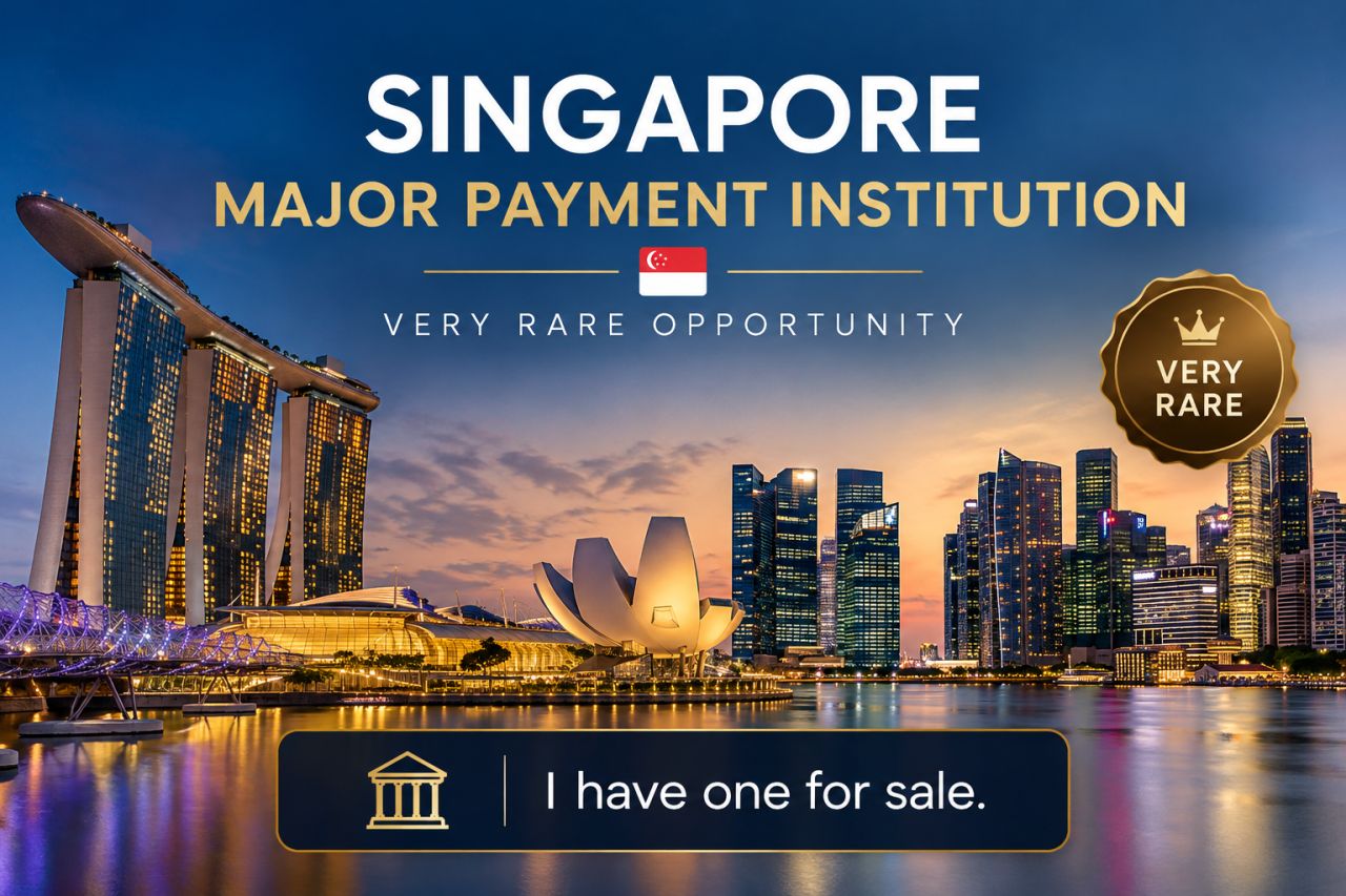 Singapore Major Payment Institution for Sale: MAS Licence for Cross-Border Money Transfer