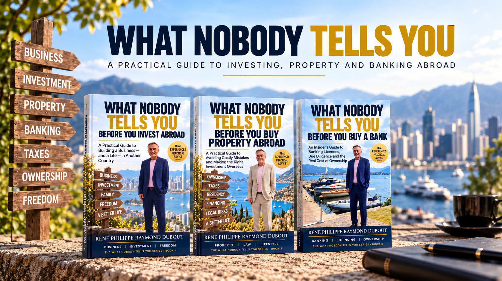 What Nobody Tells You books on investing abroad, buying property and acquiring a bank