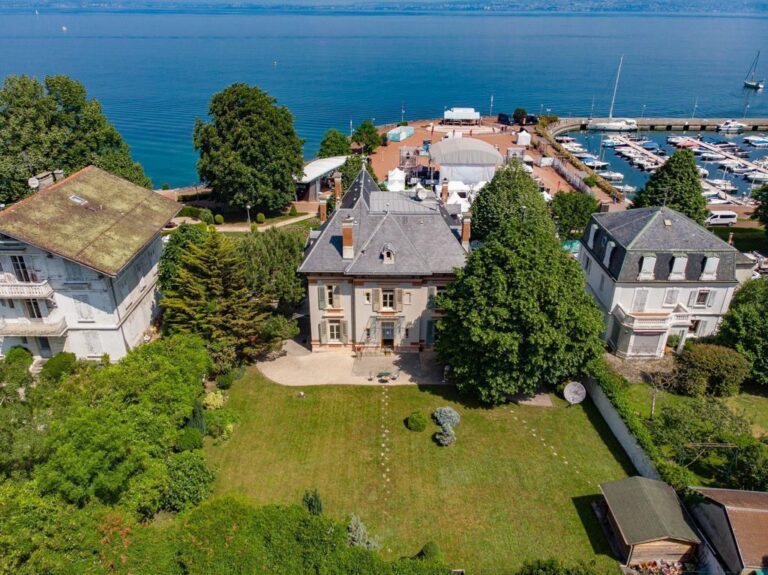 Belle Epoque Lakefront Villa for Sale in Evian-les-Bains, Lake Geneva