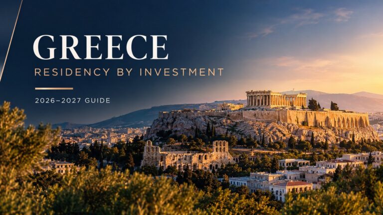 Greece Residency by Investment in 2026–2027: Costs, Conditions and the Road to Citizenship