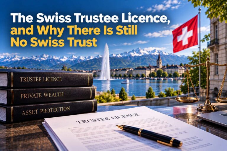 The Swiss Trustee Licence, and Why There Is Still No Swiss Trust