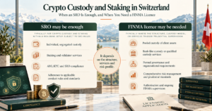 Crypto Custody and Staking in Switzerland: Is SRO Enough, and When You Need a FINMA Licence
